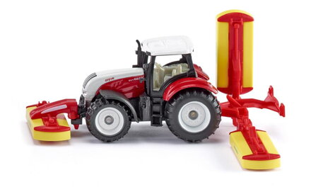 SIKU Blister - Traktor Steyr so sekacími nadstavcami 1:87