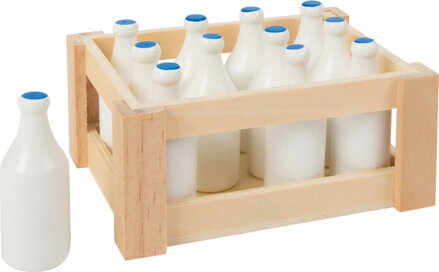 Debnička s 12 fľašami mlieka do detskej kuchynky