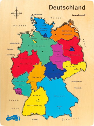 Drevené puzzle Nemecko 12 ks