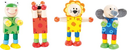 Small Foot Flexibilné drevené postavičky Zvieratká 1 ks