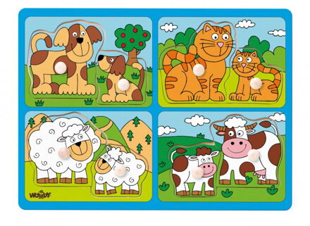 Woody Puzzle pre najmenších s úchytkami Zvieratká Woody Puzzle pre najmenších s úchytkami Zvieratká