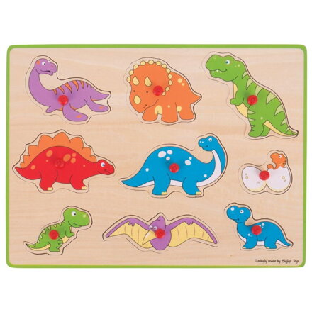 Bigjigs Toys Vkladacie puzzle Dinosaury