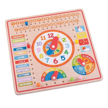 Bigjigs Toys Kalendár s hodinami