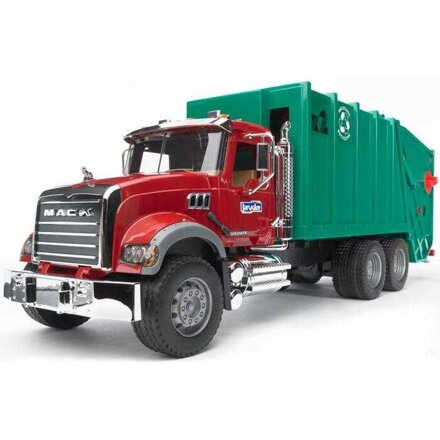 Bruder 2812 Nákladné auto MACK Granit smetiar zelený