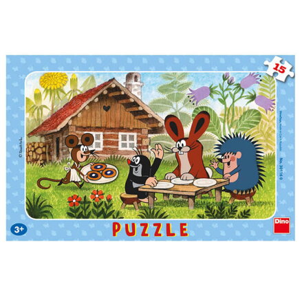 Dino Puzzle Krtko na návšteve 15 ks