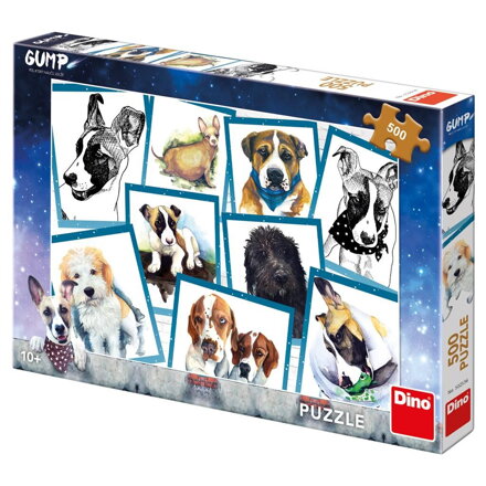 Dino Puzzle Pes Gump 500 dielov