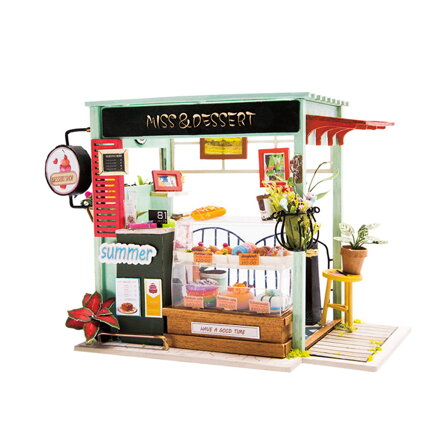 RoboTime Drevené 3D puzzle Miniatúra Cukráreň DGM06