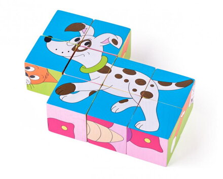 Woody Kubus 3x3 Zvieratka vo farbách