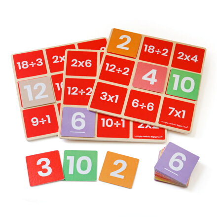Matematické bingo Násobenie a delenie