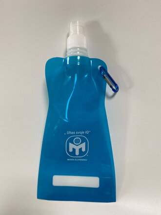 Mensa Skladacia fľaša s karabínkou (420 ml), svetlomodrá