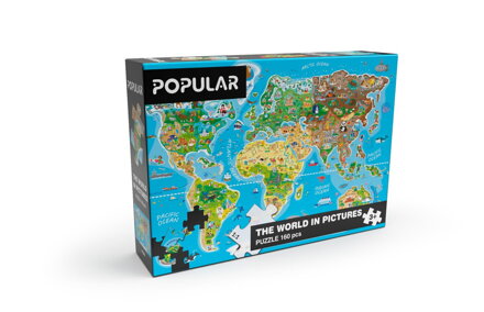 Popular Puzzle - Mapa sveta, 160 ks, anglicky
