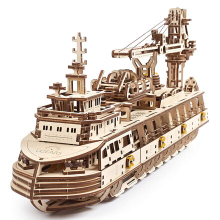 Ugears 3D mechanické puzzle - Výskumná loď 575 ks