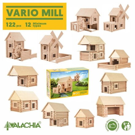 Walachia stavebnica VARIO MILL 122 dielov