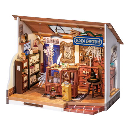RoboTime Drevené 3D puzzle Miniatúra domčeka Kúzelnícky obchodík