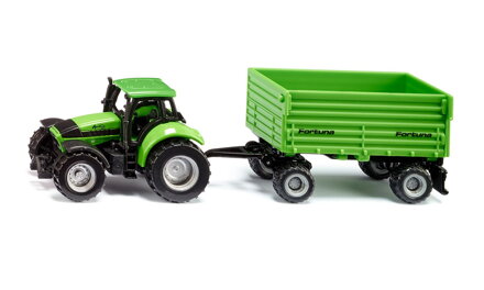 SIKU Blister - traktor DEUTZ-FAHR s prívesom Fortuna