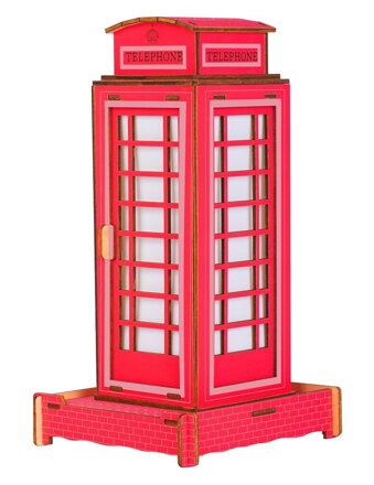 Woodcraft Drevené 3D puzzle Britská telefónna búdka