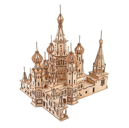 Woodcraft Drevené 3D puzzle Chrám Vasila Blaženého