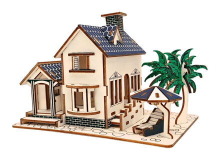 Woodcraft Drevené 3D puzzle Dom na pláži