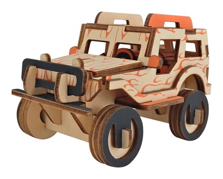 Woodcraft Drevené 3D puzzle Jeep