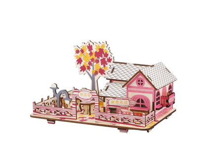 Woodcraft Drevené 3D puzzle Jesenný dom