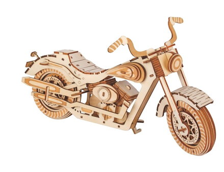 Woodcraft Drevené 3D puzzle Motocykel HD 1