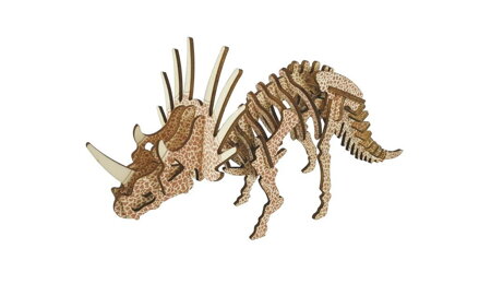Woodcraft Drevené 3D puzzle Triceratops