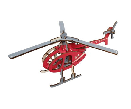 Woodcraft Drevené 3D puzzle Vrtuľník