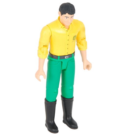 Bruder BWORLD Figúrka John Deere žlté tričko, zelené nohavice