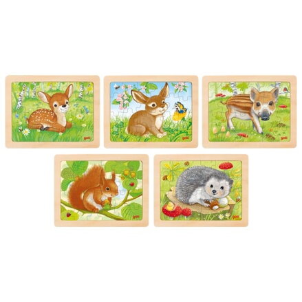 Goki Puzzle Lesné zvieratká 1 ks