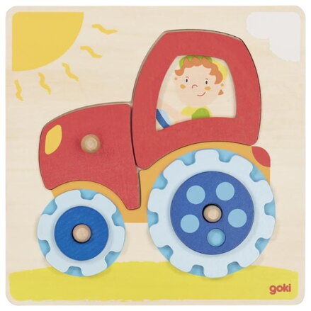 Puzzle Vkladacie puzzle Zostav si traktor