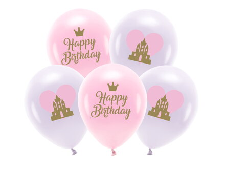 Eko balóny 33 cm, Happy Birthday, 5 ks