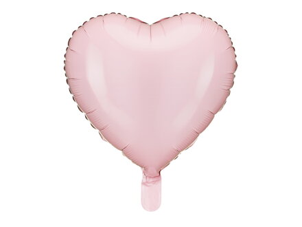 Fóliový balón Srdce, 45 cm, svetloružový