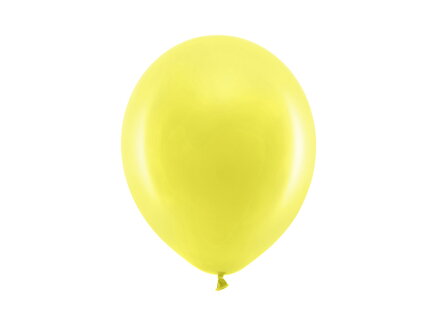 Balóny 23 cm pastelové, žlté 10 ks