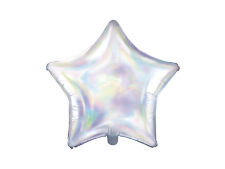 Fóliový balón Hviezda, 48 cm, perleťová dúhová
