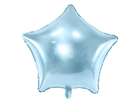 Fóliový balón Hviezda, 48 cm, svetlomodrá