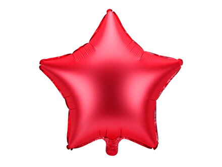 Fóliový balón Hviezda, 48 cm, červená