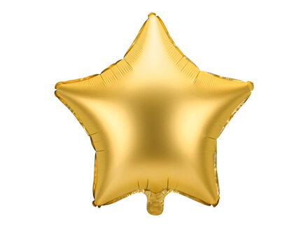 Fóliový balón Hviezda, 48 cm, zlatá