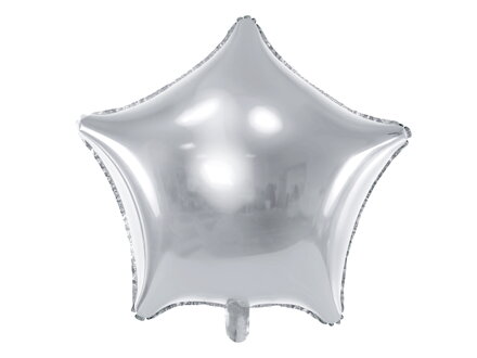 Fóliový balón Hviezda, 70 cm, strieborná