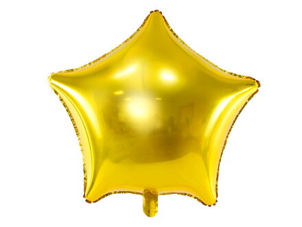 Fóliový balón Hviezda, 70 cm, zlatá