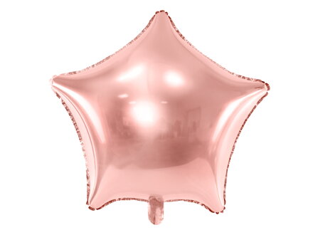 Fóliový balón Hviezda, 70 cm. zlatoružová