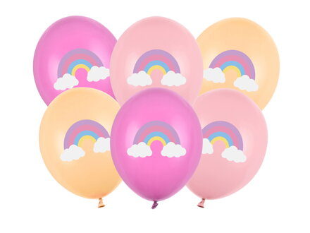 Balóny 30 cm, Rainbow 6 ks