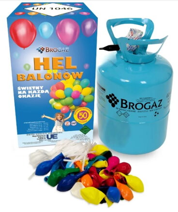 Hélium na 50 balónov