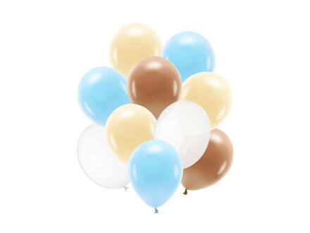 Sada latexových balónov, modrobéžové 10 ks