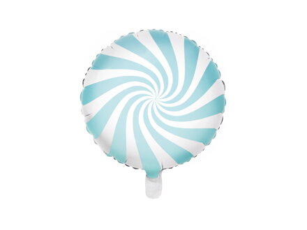 Fóliový balón Cukrík, 35 cm, svetlomodrý