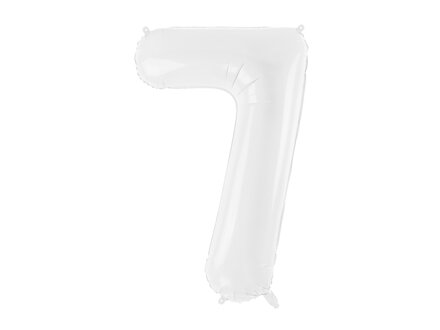 Fóliový balón Číslo ''7'', 86 cm, biely