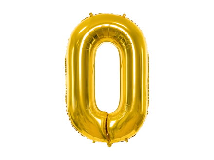 Fóliový balón Číslo ''0'', 86 cm, zlatý