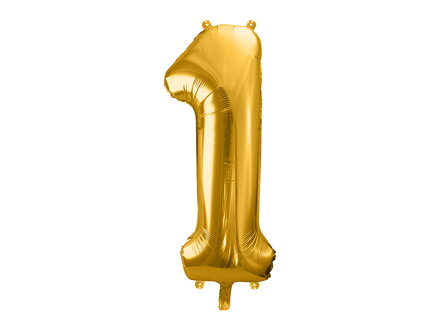 Fóliový balón Číslo ''1'', 86 cm, zlatý