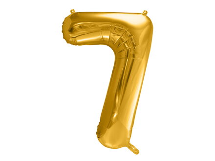 Fóliový balón Číslo ''7'', 86 cm, zlatý