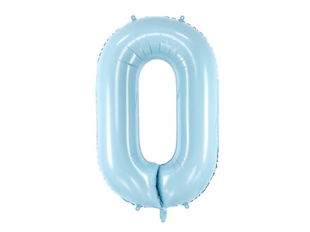 Fóliový balón číslo ''0'', 86 cm, svetlomodrý