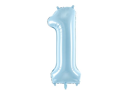Fóliový balón číslo ''1'', 86 cm, svetlomodrý